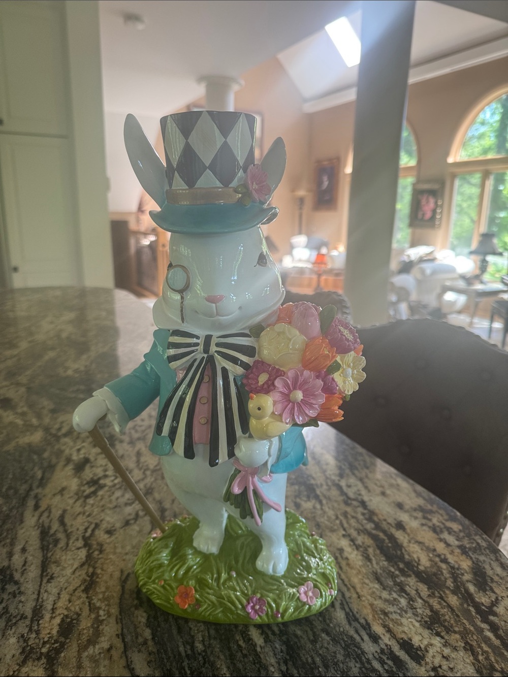 NWB - MacKenzie-Childs Calico Bunny Alice in Wonderland